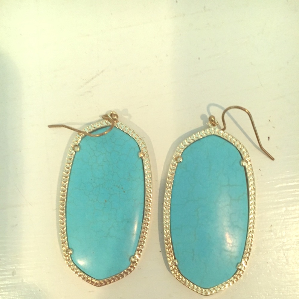 Turquoise Kendra Scott Earrings (larger size)